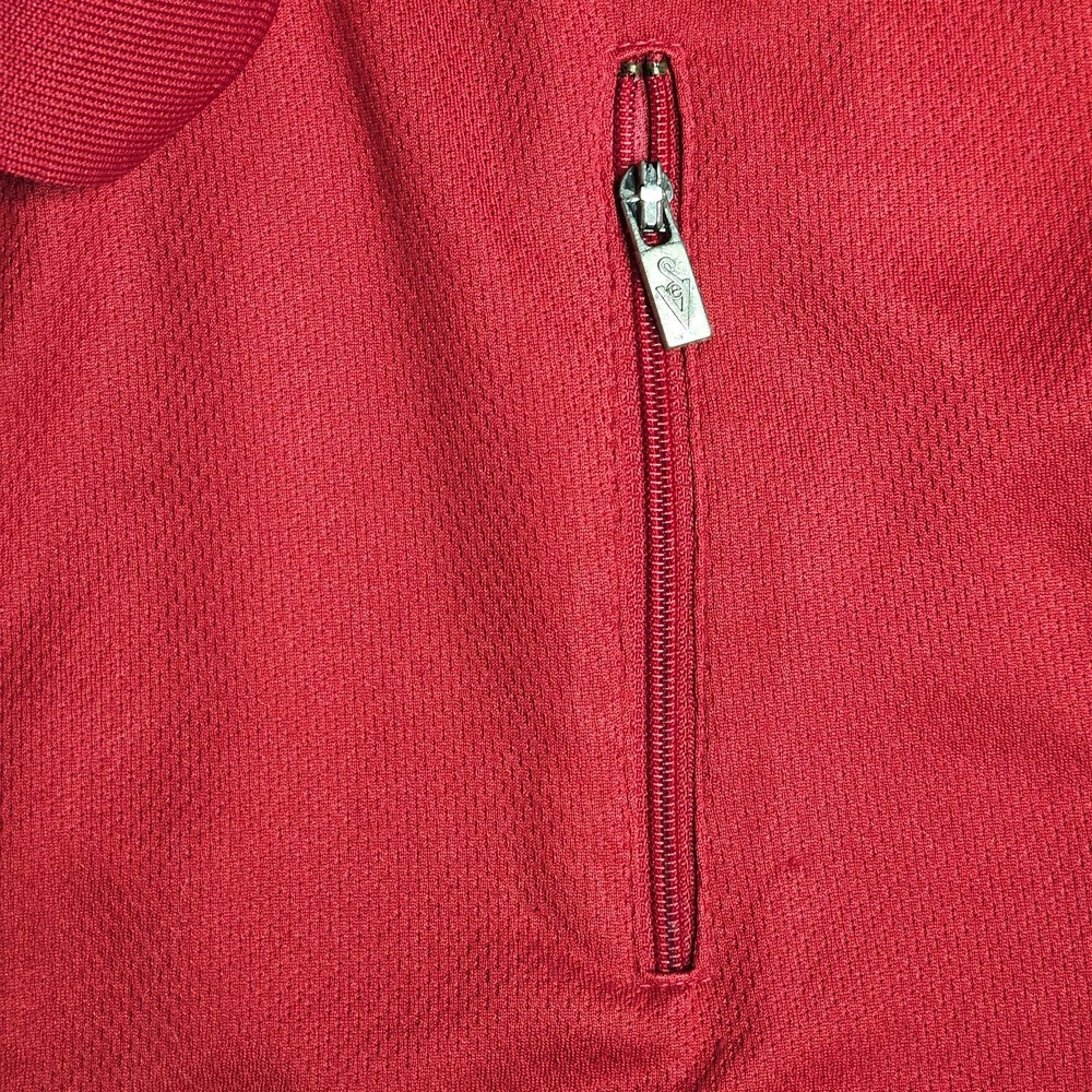 Scottevest Polo Shirt Mens Small Red Zip Pocket Performance Stretch Travel TEC - Picture 4 of 15